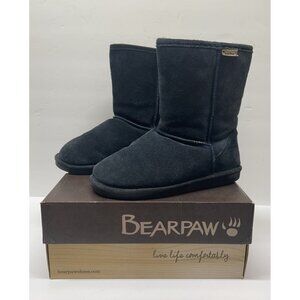 Bearpaw Emma Short Cadet Suede Boot (608W) - Navy Women Size 7